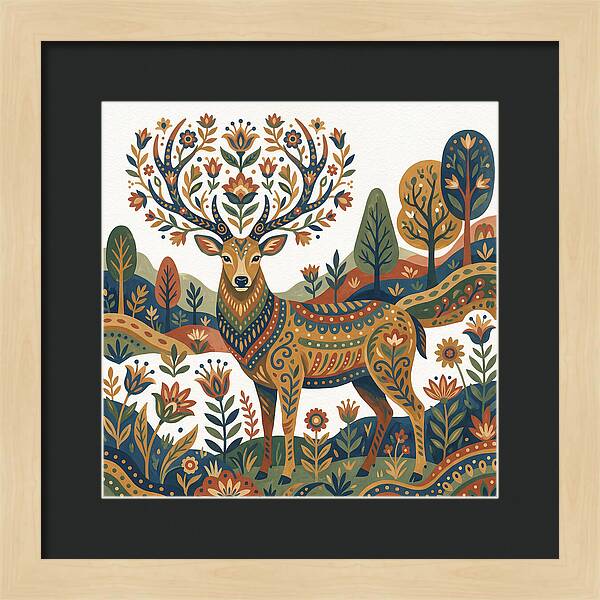 Sambar Deer In Floral Splendor