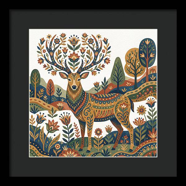Sambar Deer In Floral Splendor
