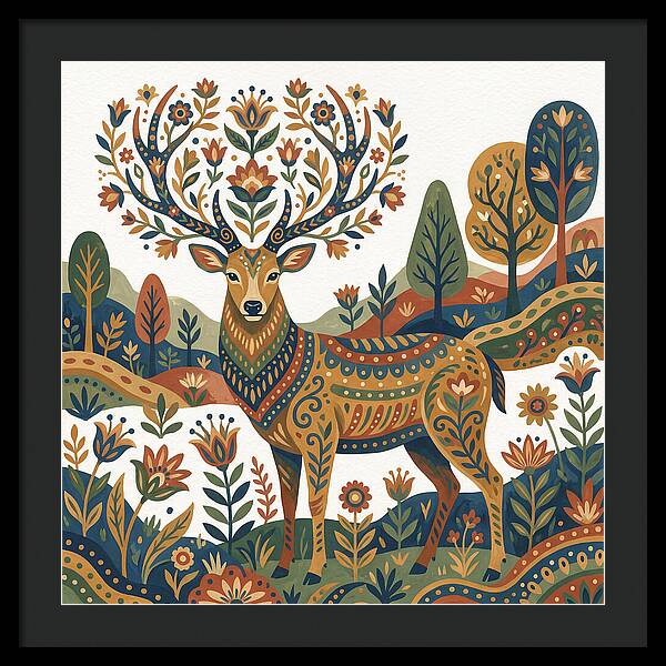 Sambar Deer In Floral Splendor