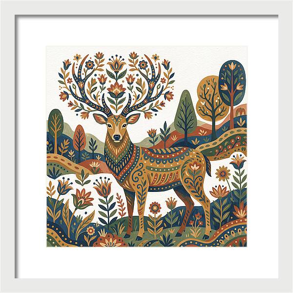 Sambar Deer In Floral Splendor