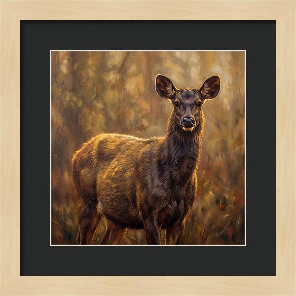 Sambar Deer In Light