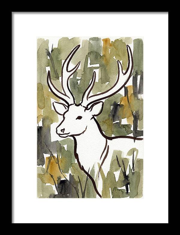 Sambar Deer In Minimalist Style
