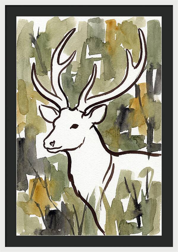 Sambar Deer In Minimalist Style