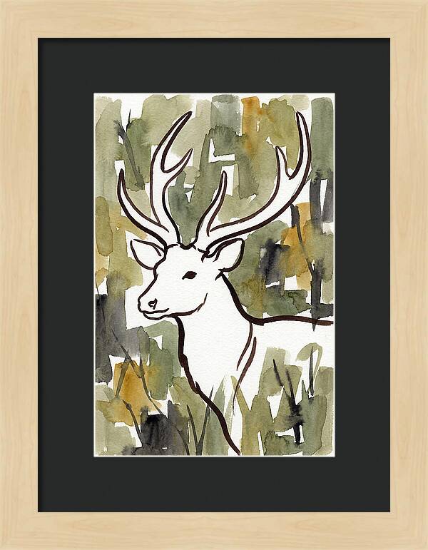 Sambar Deer In Minimalist Style