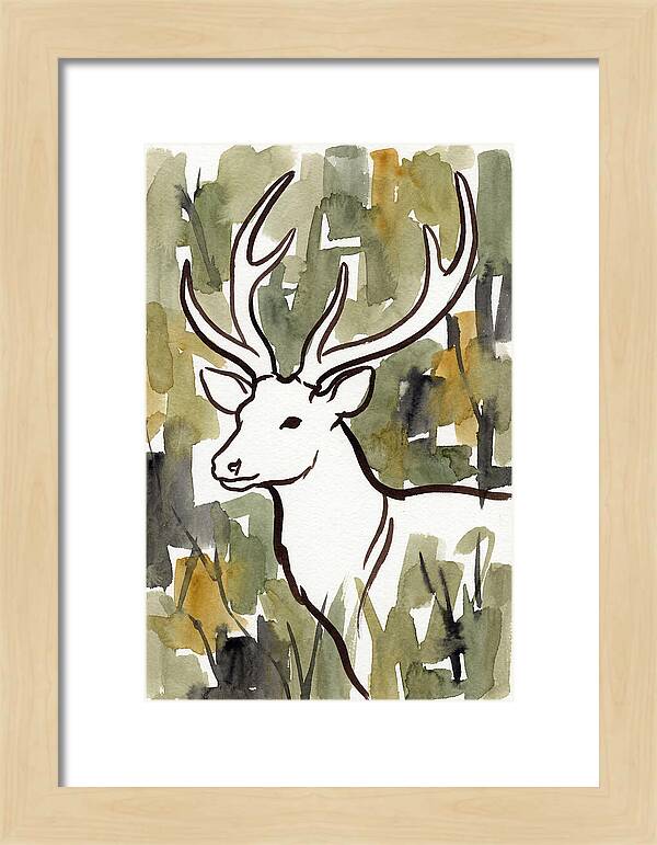 Sambar Deer In Minimalist Style