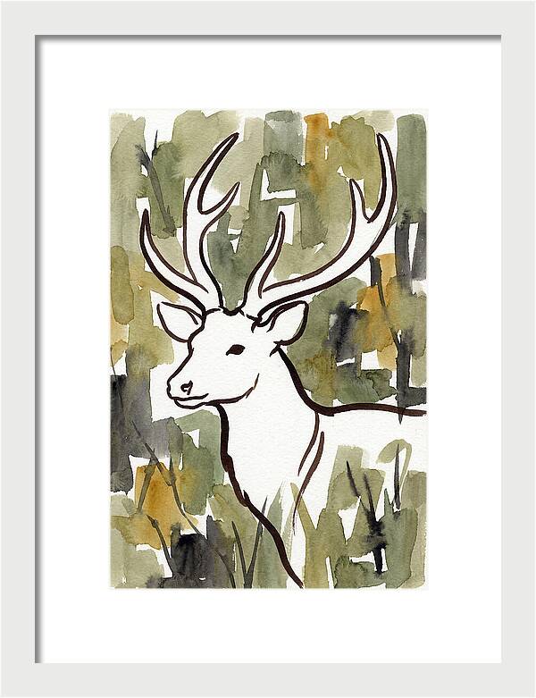Sambar Deer In Minimalist Style