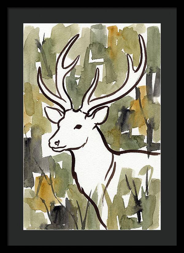 Sambar Deer In Minimalist Style