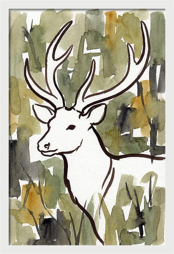 Sambar Deer In Minimalist Style