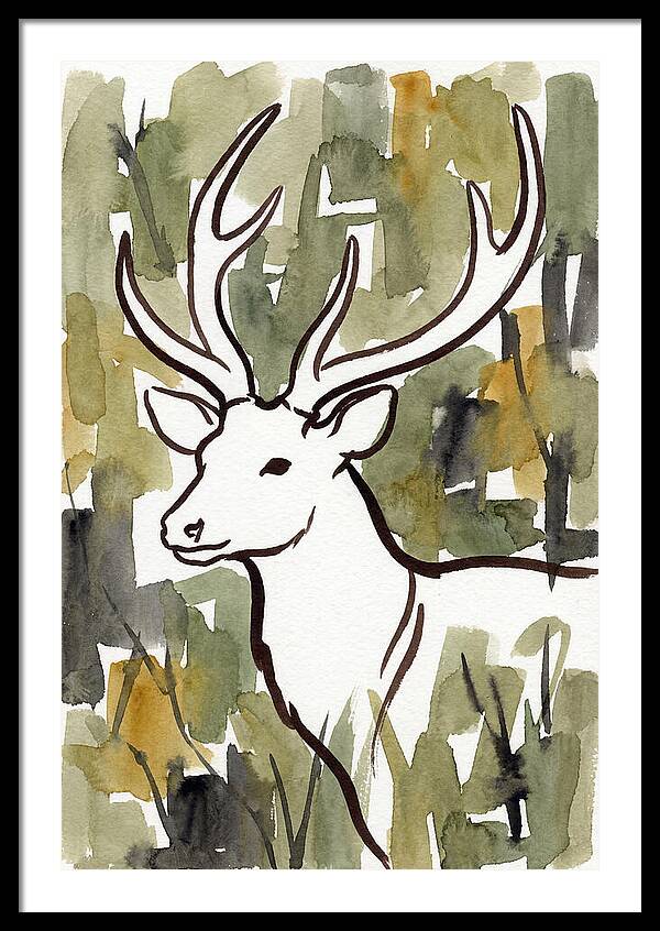 Sambar Deer In Minimalist Style