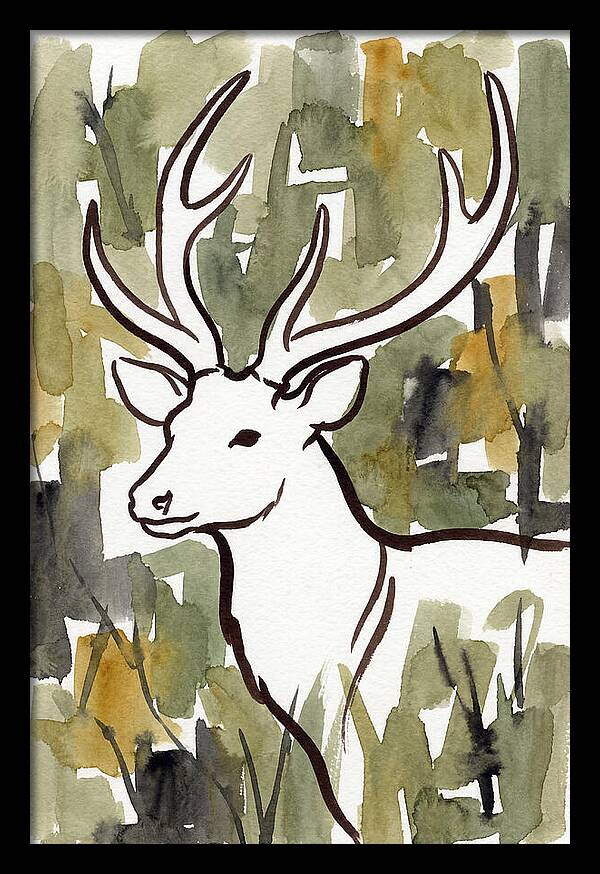 Sambar Deer In Minimalist Style