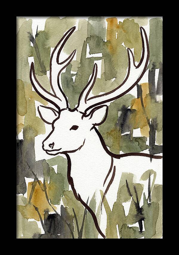 Sambar Deer In Minimalist Style