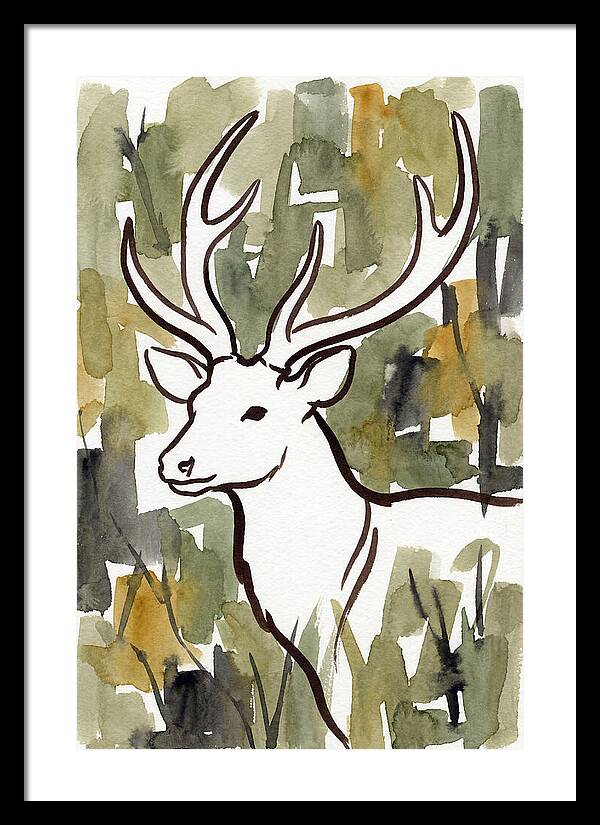 Sambar Deer In Minimalist Style