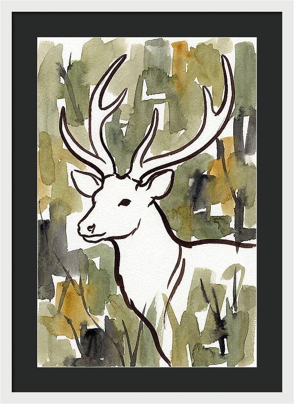 Sambar Deer In Minimalist Style