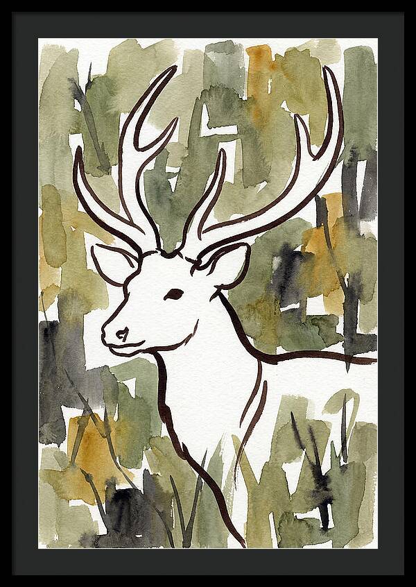 Sambar Deer In Minimalist Style