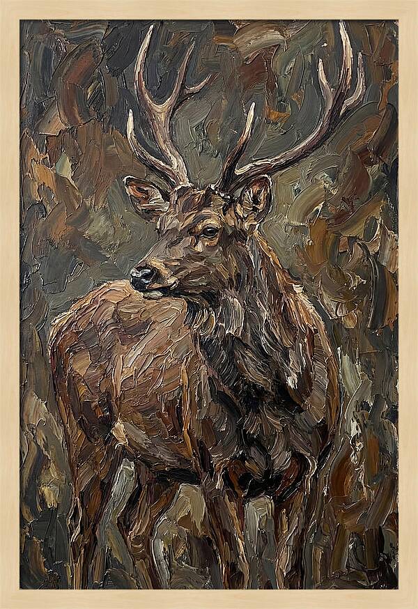 Sambar Deer In Natural Habitat