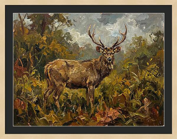 Sambar Deer In Nature
