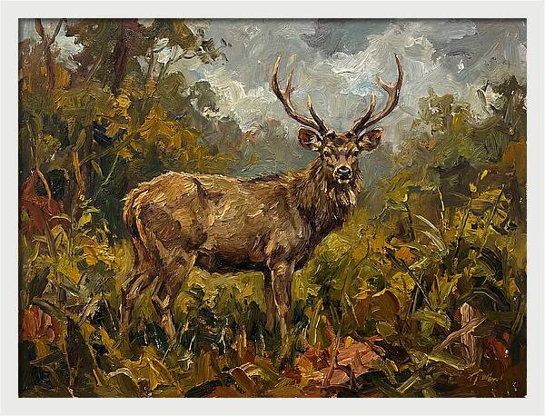 Sambar Deer In Nature