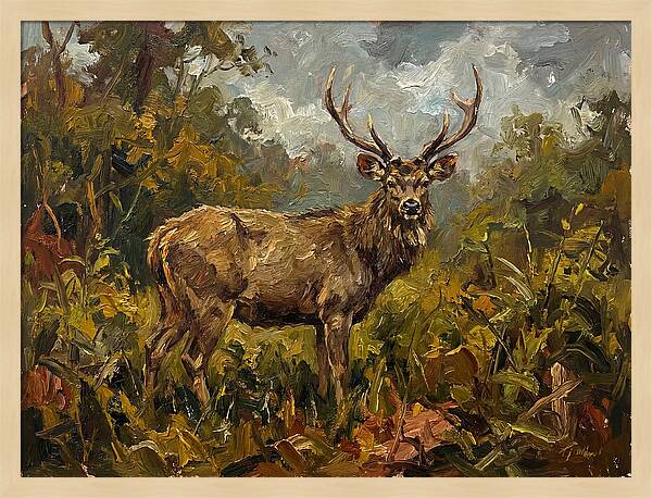 Sambar Deer In Nature