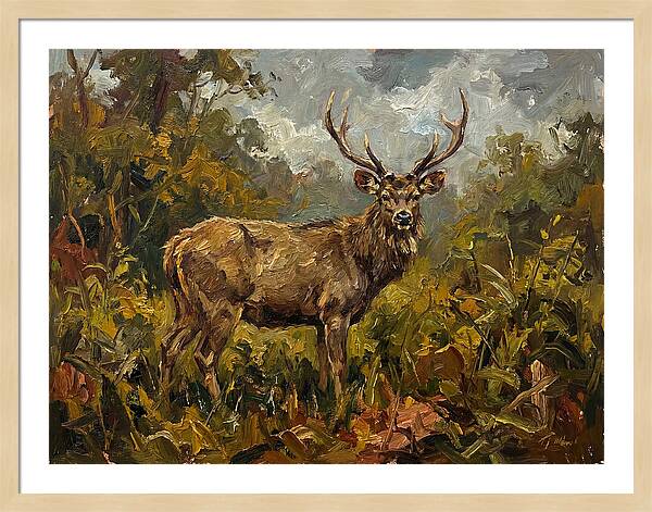 Sambar Deer In Nature