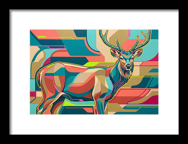 Sambar Deer In Vibrant Colors