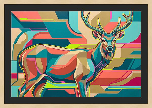 Sambar Deer In Vibrant Colors