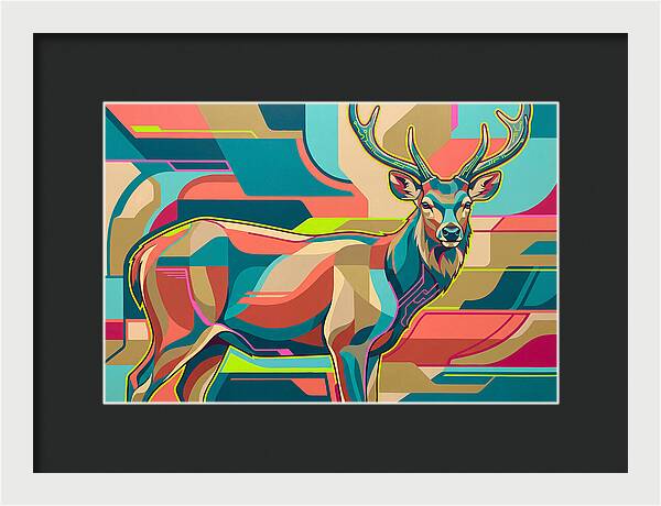 Sambar Deer In Vibrant Colors