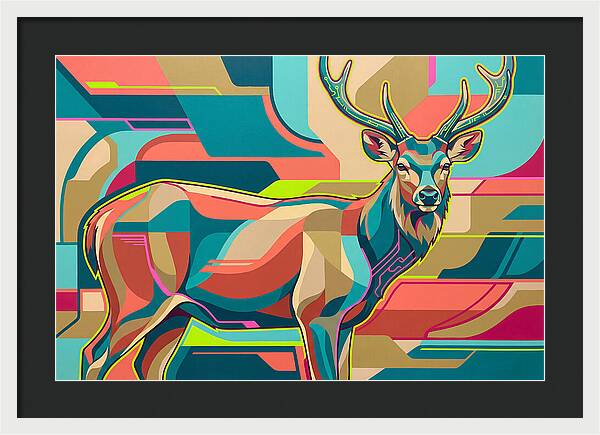 Sambar Deer In Vibrant Colors