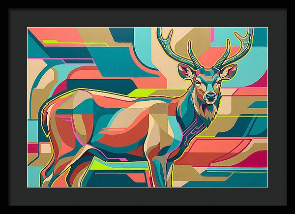 Sambar Deer In Vibrant Colors