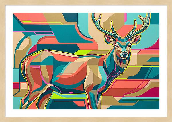 Sambar Deer In Vibrant Colors