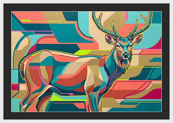 Sambar Deer In Vibrant Colors