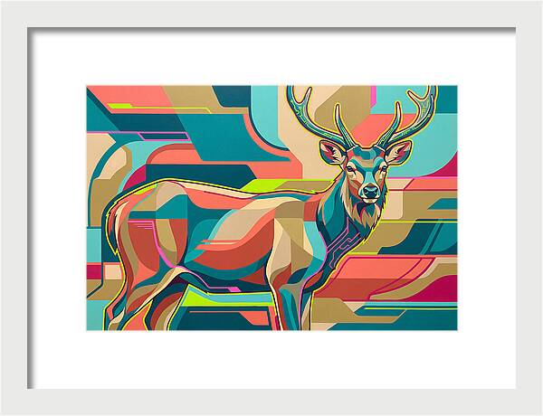 Sambar Deer In Vibrant Colors