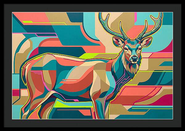Sambar Deer In Vibrant Colors