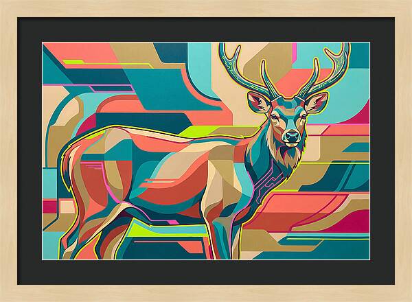 Sambar Deer In Vibrant Colors