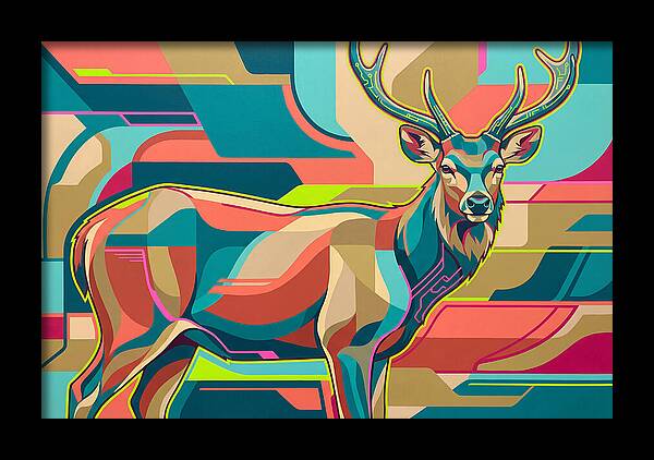 Sambar Deer In Vibrant Colors