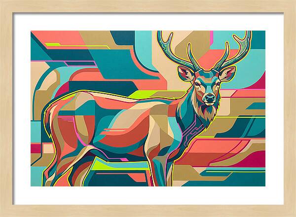 Sambar Deer In Vibrant Colors