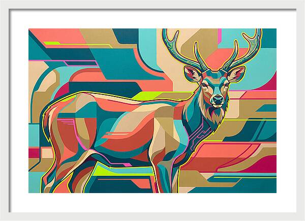 Sambar Deer In Vibrant Colors