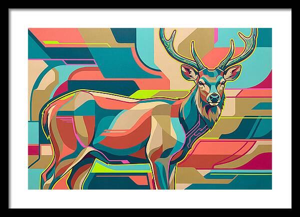 Sambar Deer In Vibrant Colors