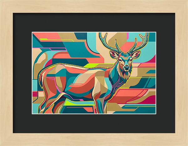 Sambar Deer In Vibrant Colors