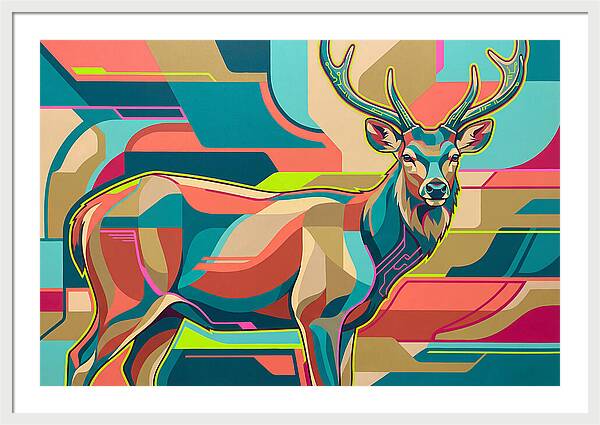 Sambar Deer In Vibrant Colors