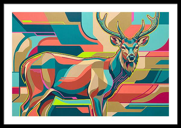 Sambar Deer In Vibrant Colors