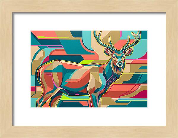 Sambar Deer In Vibrant Colors