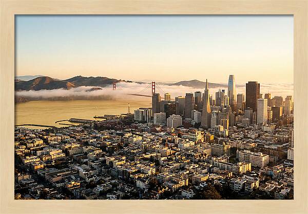 San Francisco Skyline At Golden Hour