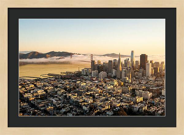 San Francisco Skyline At Golden Hour