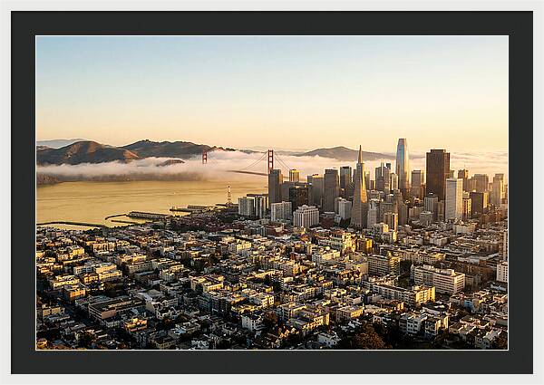 San Francisco Skyline At Golden Hour