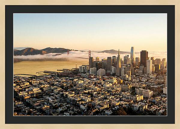 San Francisco Skyline At Golden Hour