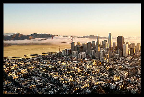 San Francisco Skyline At Golden Hour