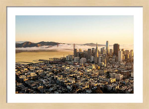San Francisco Skyline At Golden Hour