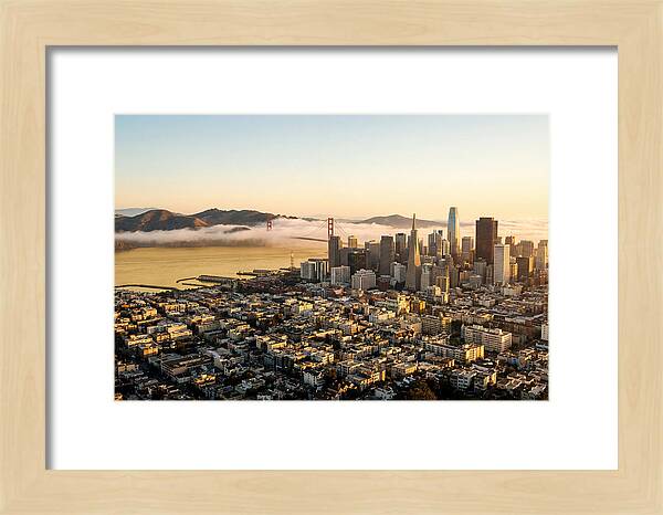 San Francisco Skyline At Golden Hour
