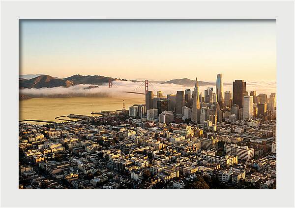 San Francisco Skyline At Golden Hour