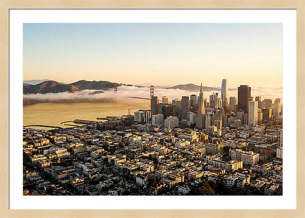San Francisco Skyline At Golden Hour